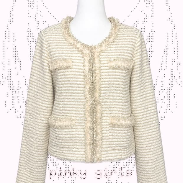 pinky girls 라떼 히메갸루 달천 로걀 모리걸 트위드 자켓 