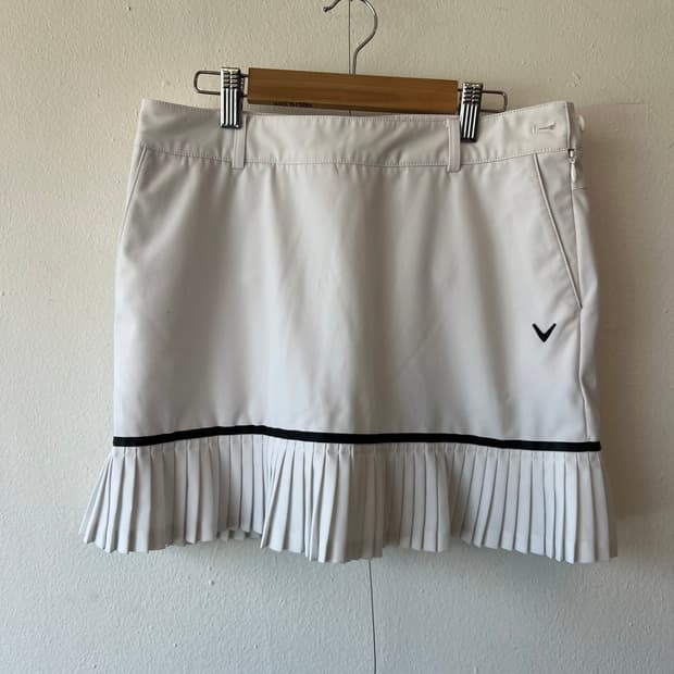 캘러웨이 여성 아이보리 골프팬츠 골프치마바지