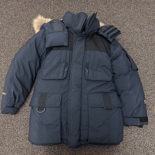 코오롱스포츠 윈드스토퍼 구스다운 패딩 네이비 105(XL)