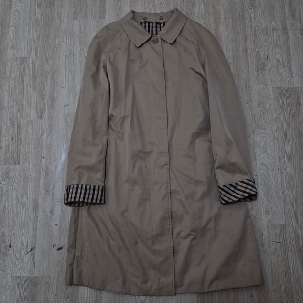 닥스 런던 여성 체크 안감 싱글 맥코트 85-160