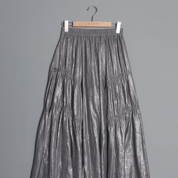 JEANASIS Metalic Tiered Skirt (26~28)
