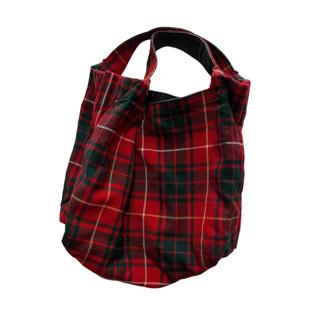 COMME DES GARCONS tartan check bag