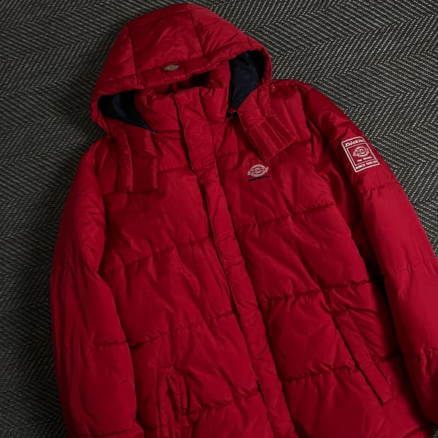 디키즈 USA 오리지날 퀼팅 경량 패딩 레드y 3373