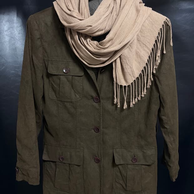 Dark Olive Safari Jacket
