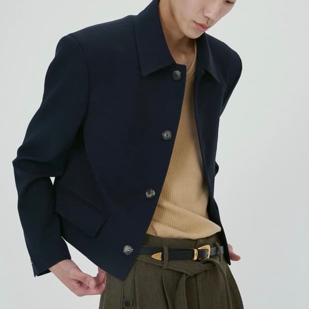 렉토 울 블렌드 숏자켓 L