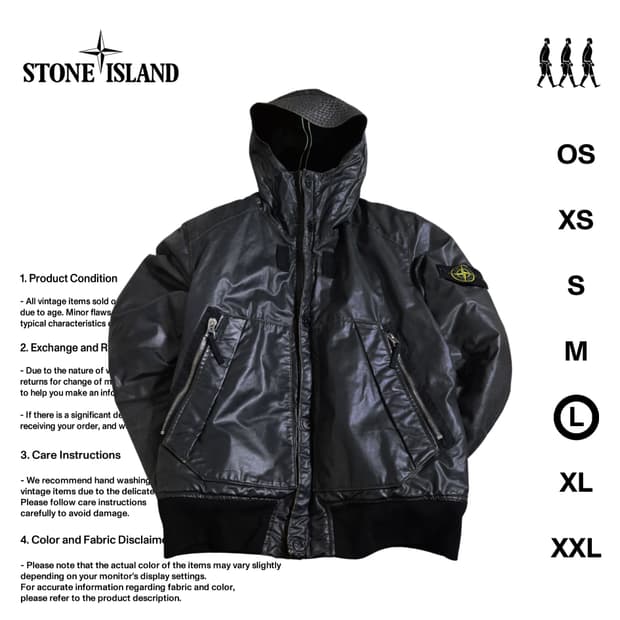 스톤아일랜드 왁스드 아이스 2 자켓 L사이즈