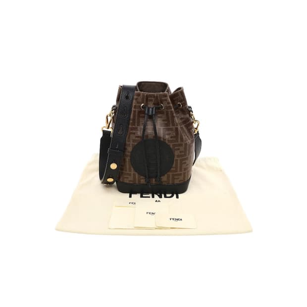 [S급] 펜디 몬트레조 FF 패브릭 버킷백 스몰 브라운 판매합니다!!!