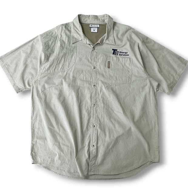 컬럼비아 연카키 자수 반팔 워크셔츠 2XL