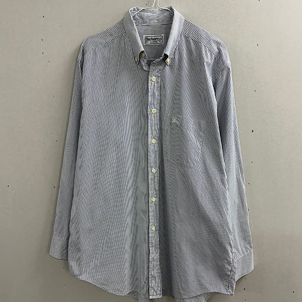 빈티지 버버리 스트라이프 셔츠 XL 