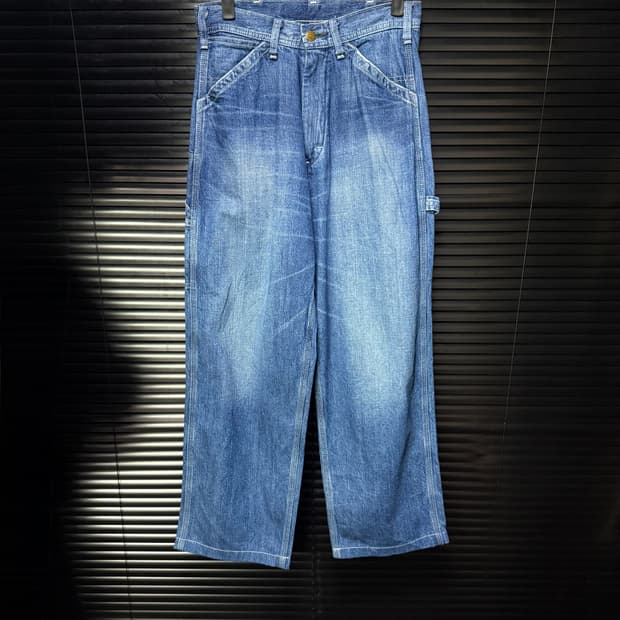 Lee 리 카펜더 워싱 데님 와이드 워크 팬츠 바지 27 카고 스트레이트