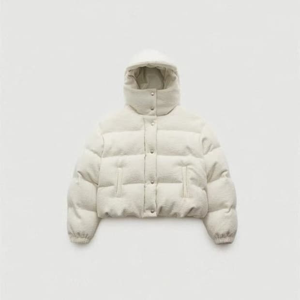 바배 새상품) 더바넷 스노우플레이크 부클 패딩