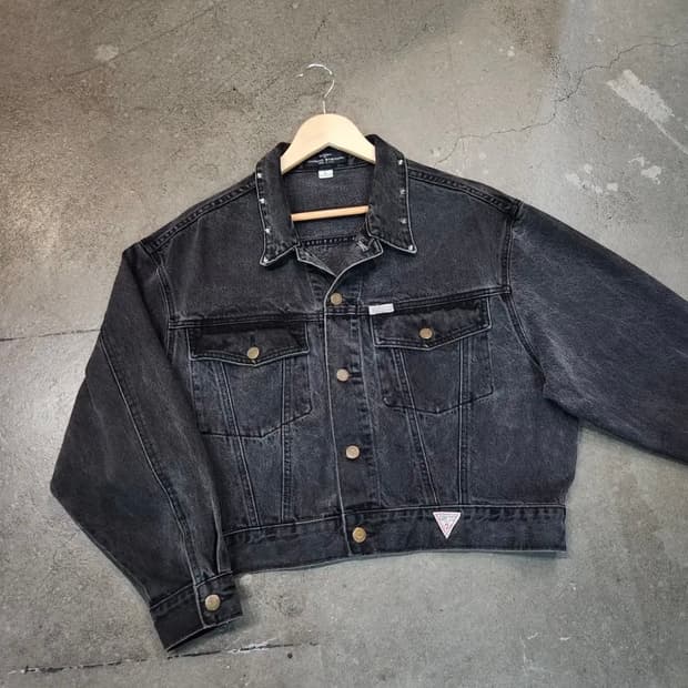 [US] 80s Guess Georges Marciano 데님 크롭 자켓