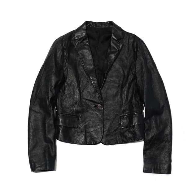 VINTAGE LEATHER 투버튼 숏 램스킨 재킷 women Free