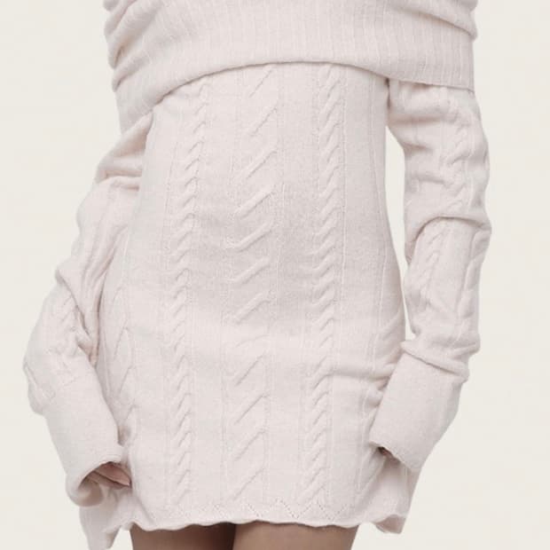 클리시어 러브노트 니트드레스 원피스 택O