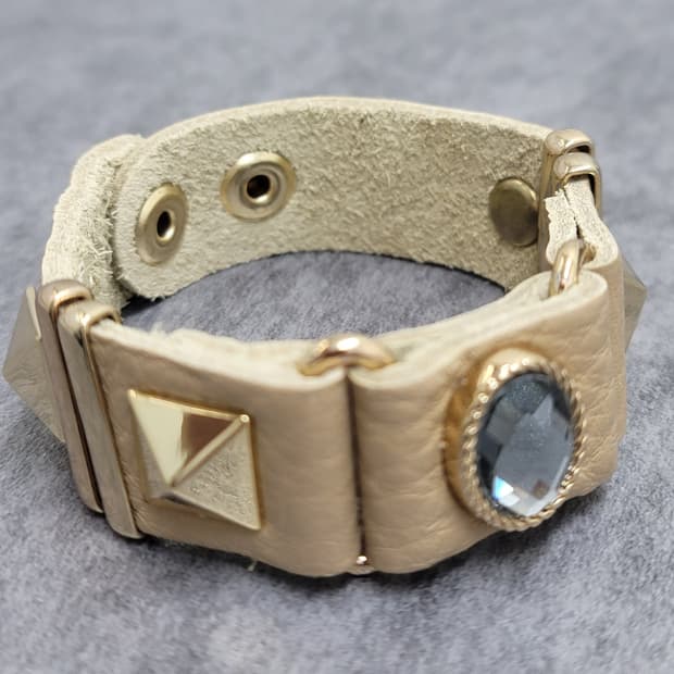 stud leather bracelet