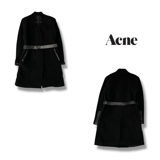  아크네 울 벨크로 코트 y14172