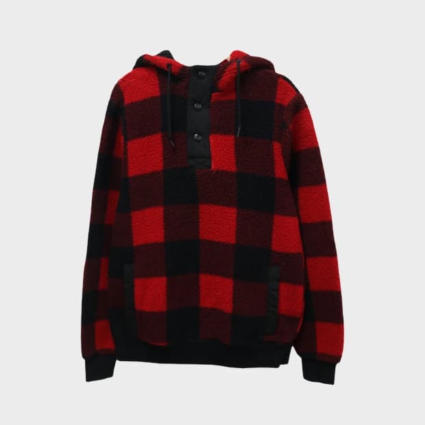 올드 네이비 고방체크 뽀글이 아노락 61630