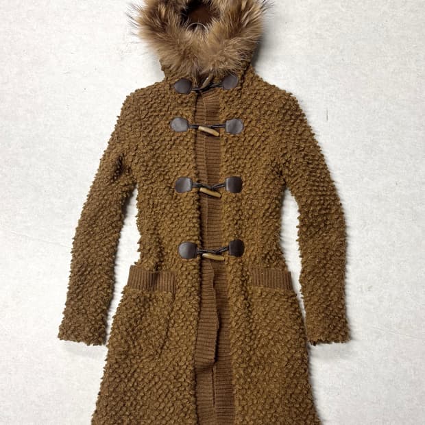 갸루 울프죠 퍼 가디건