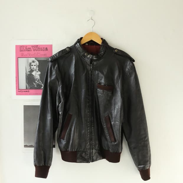 Members only 레더 봄버 자켓