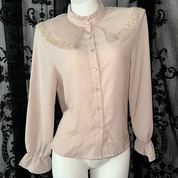 pink lace blouse