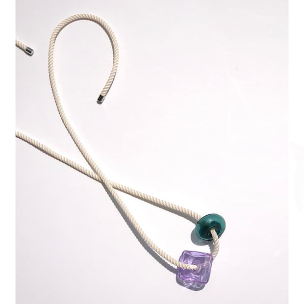 배배 유리 목걸이 유리공예 목걸이