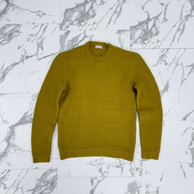 타임옴므 패턴 울 앙고라 니트