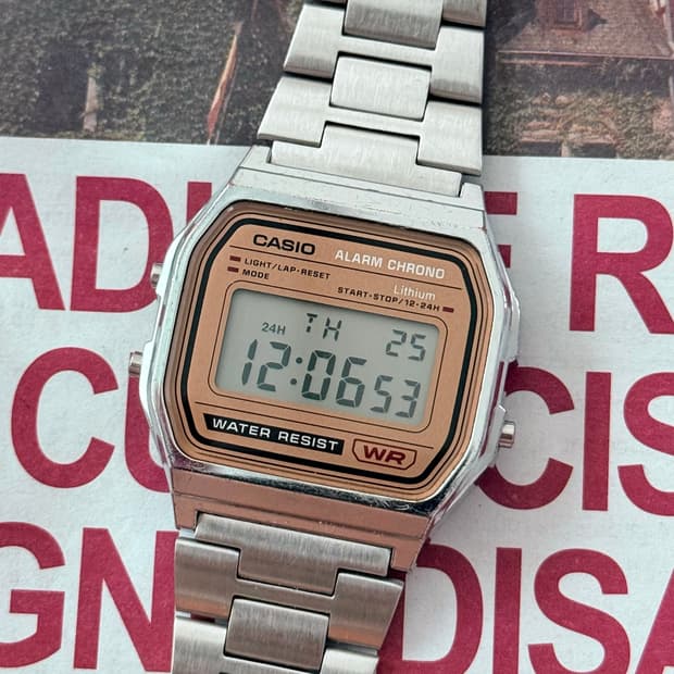 Casio 카시오 디지털 알람 크로노 그래프 메탈 1989