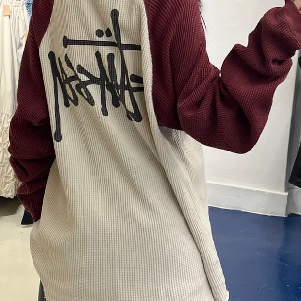 Stussy 스투시 베이직 써멀 투톤 와플 슬리브