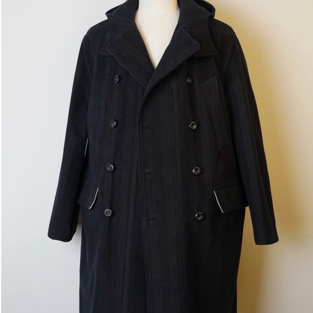 Wardrobe41 Double monk coat back stripe