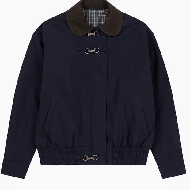 오헤시오 BUCKLE BOMBER JACKET, NAVY