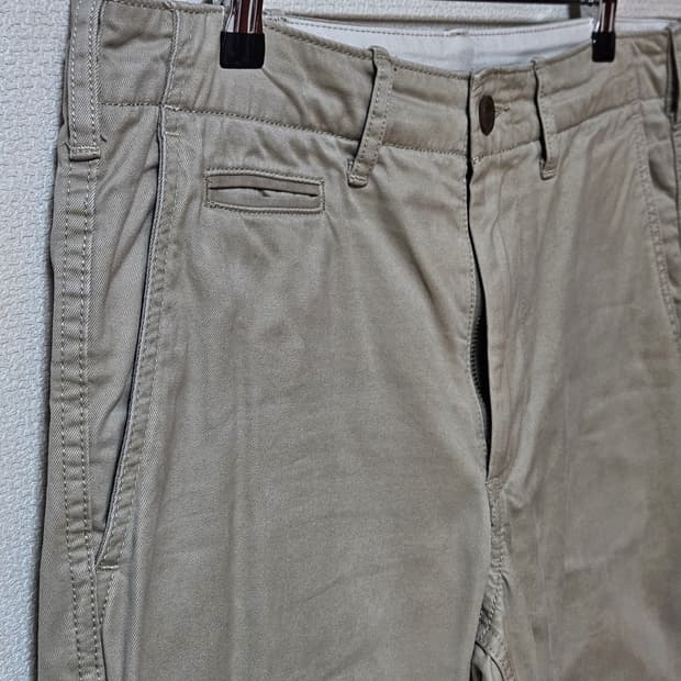 유니클로 빈티지 노턱 치노 베이지