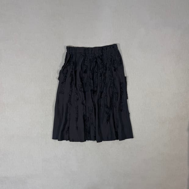 Ruffle Black Skirt