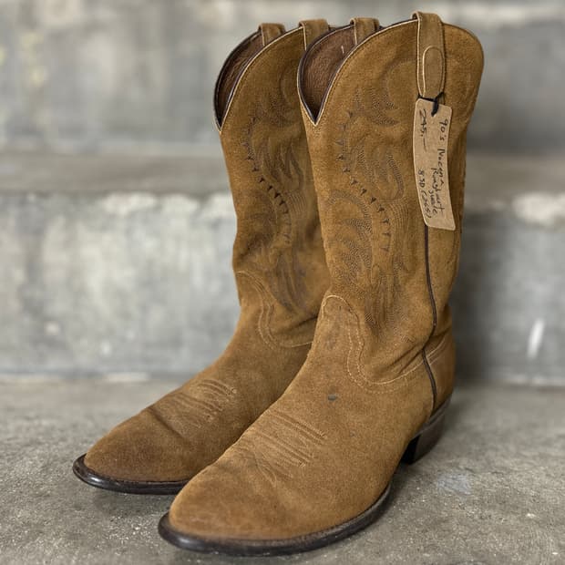 90's USA 노코나 러프아웃 스웨이드 웨스턴 부츠 카우보이 부츠