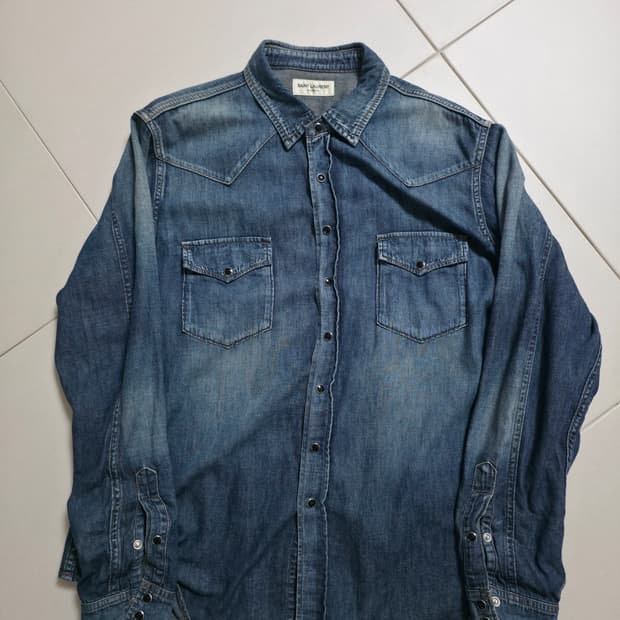 생로랑 데님 셔츠 XXL