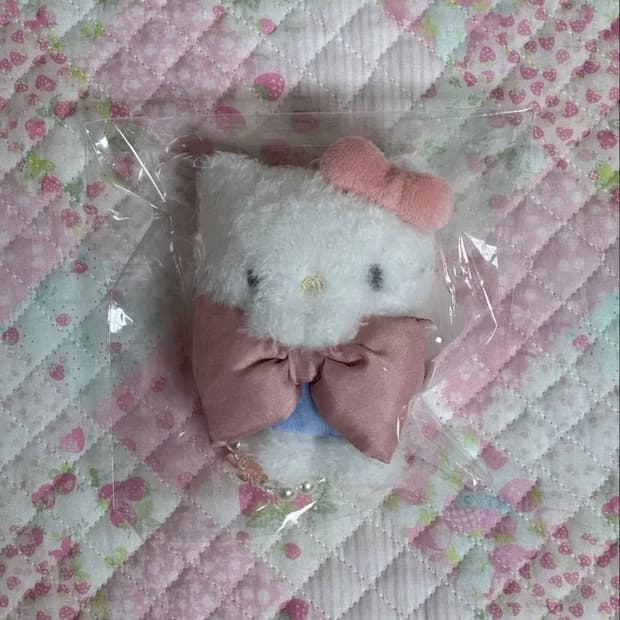 산리오 메종드플뢰르 리본 키티 헬로키티 마스코트 