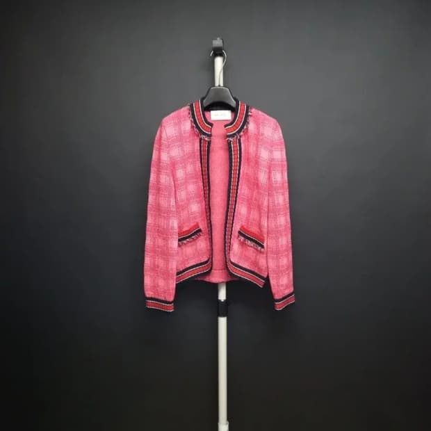 새 엣코너 AT CORNER 춘추 레드 가디건 55