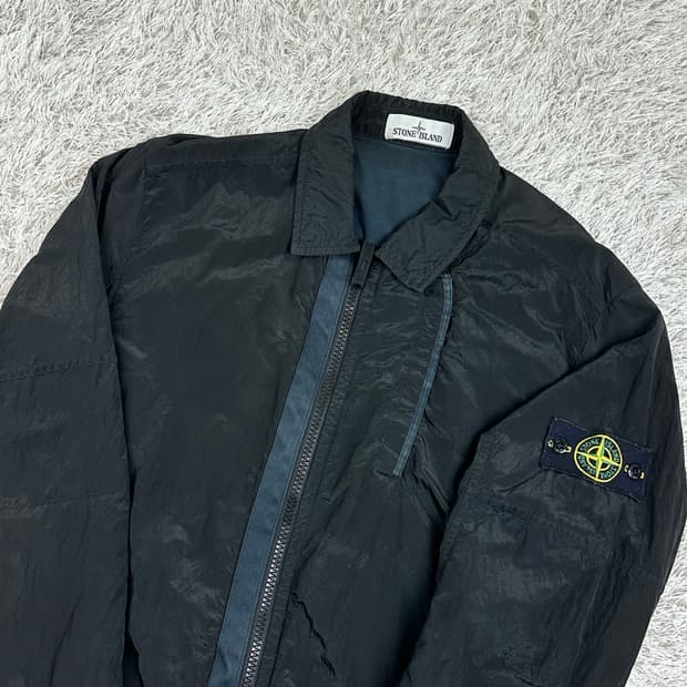 [L] 정품 스톤아일랜드 18FW 크링클랩스 논후드 패딩 블랙