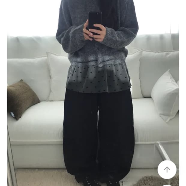 블랙 와이드 팬츠