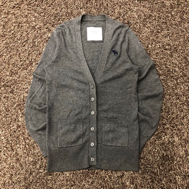 아베크롬비 그레이 가디건