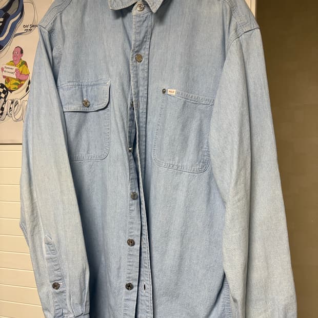 폴로 덩가리 샴브레이 워크셔츠(L)