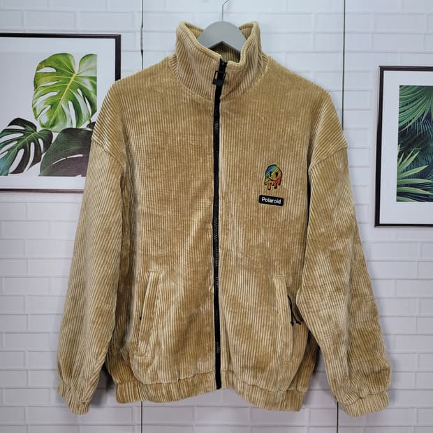 POLAROID 폴라로이드 코듀로어 트랙 집업 자켓 새상품급