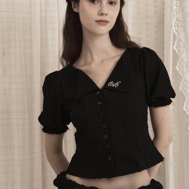 toh lea 블라우스 블랙