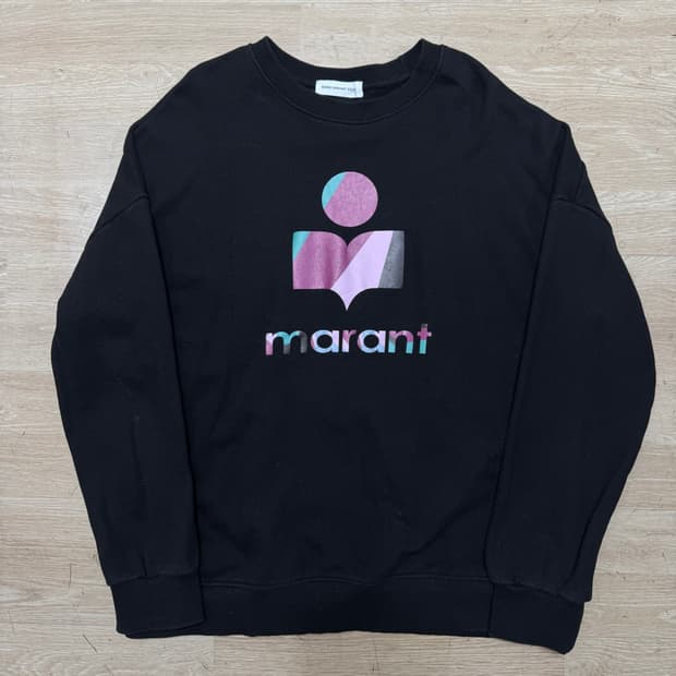 이자벨마랑 로고프린팅 맨투맨