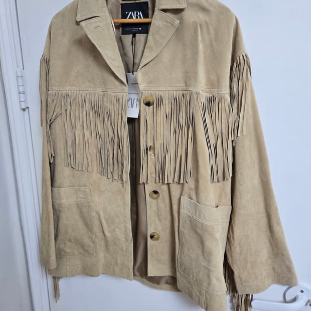 자라 프린지 레더 자켓