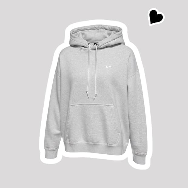 나이키 오버 라이트 그레이 후드티