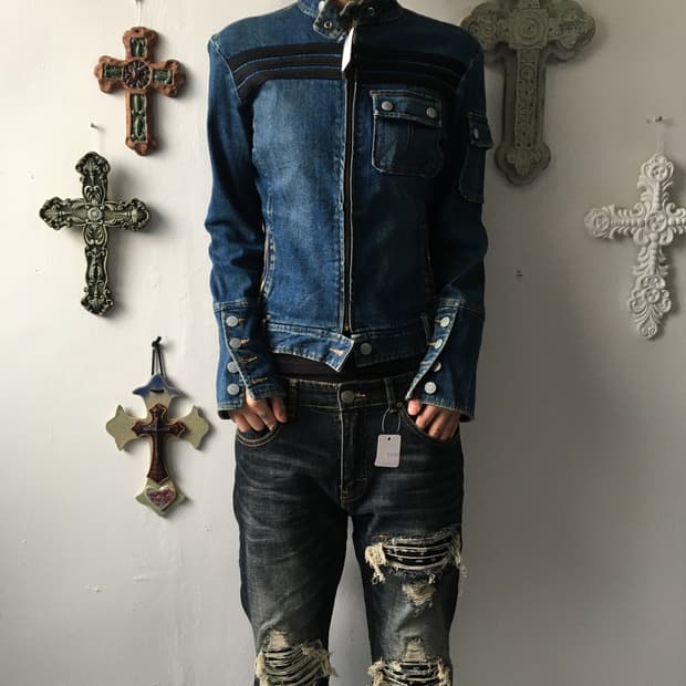 Line detail denim jacket