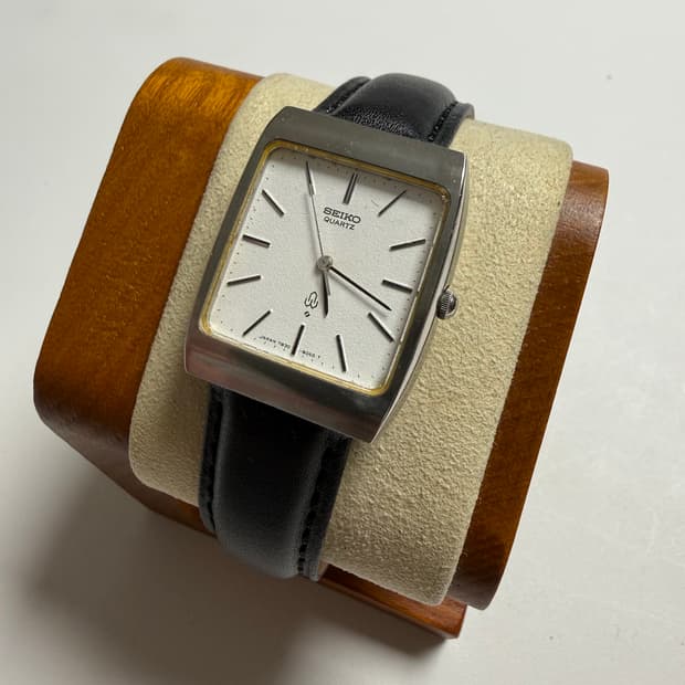 세이코 Seiko 쿼츠 스퀘어 블랙