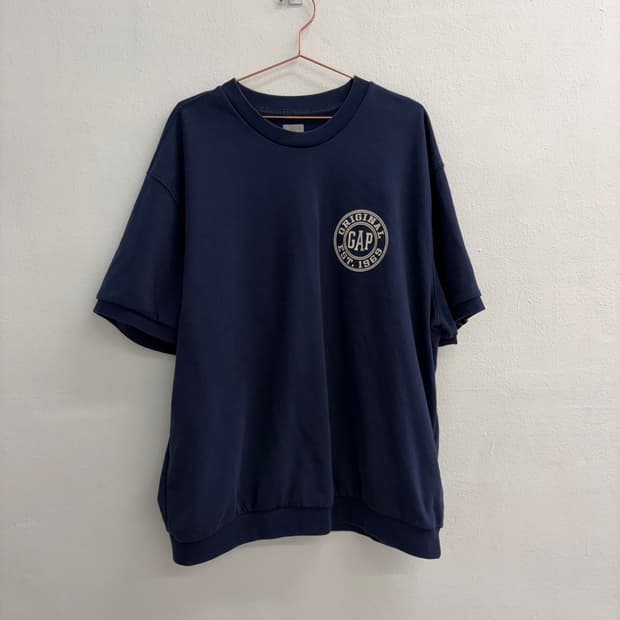 Gap original 프렌치 테리 크루넥 반팔 맨투맨(XL)