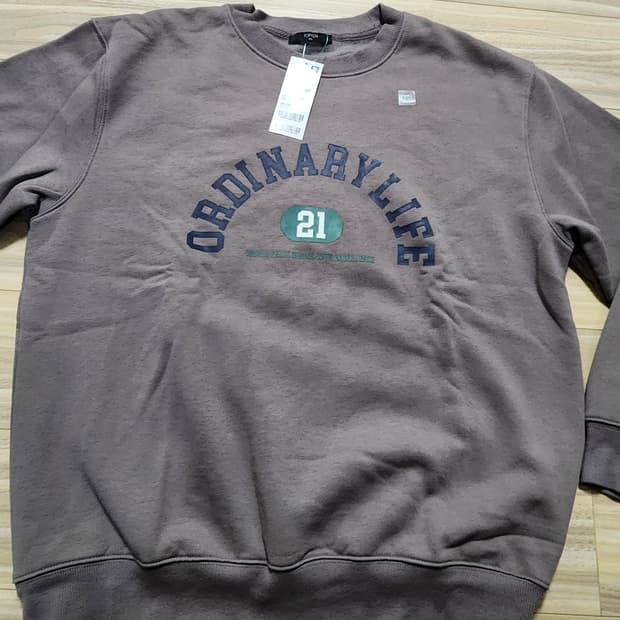 탑텐맨투맨티셔츠브라운105사이즈