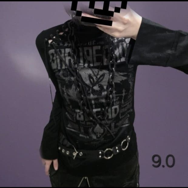 salvage 샐비지 티 스트랩 롱슬리브